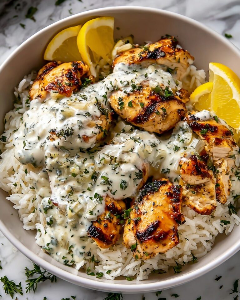 Dump and Bake Chicken Tzatziki with Rice Recipe
