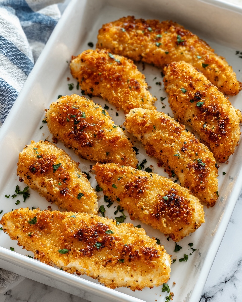 Crispy Parmesan Ranch Chicken Tenders Recipe - Recipe Image