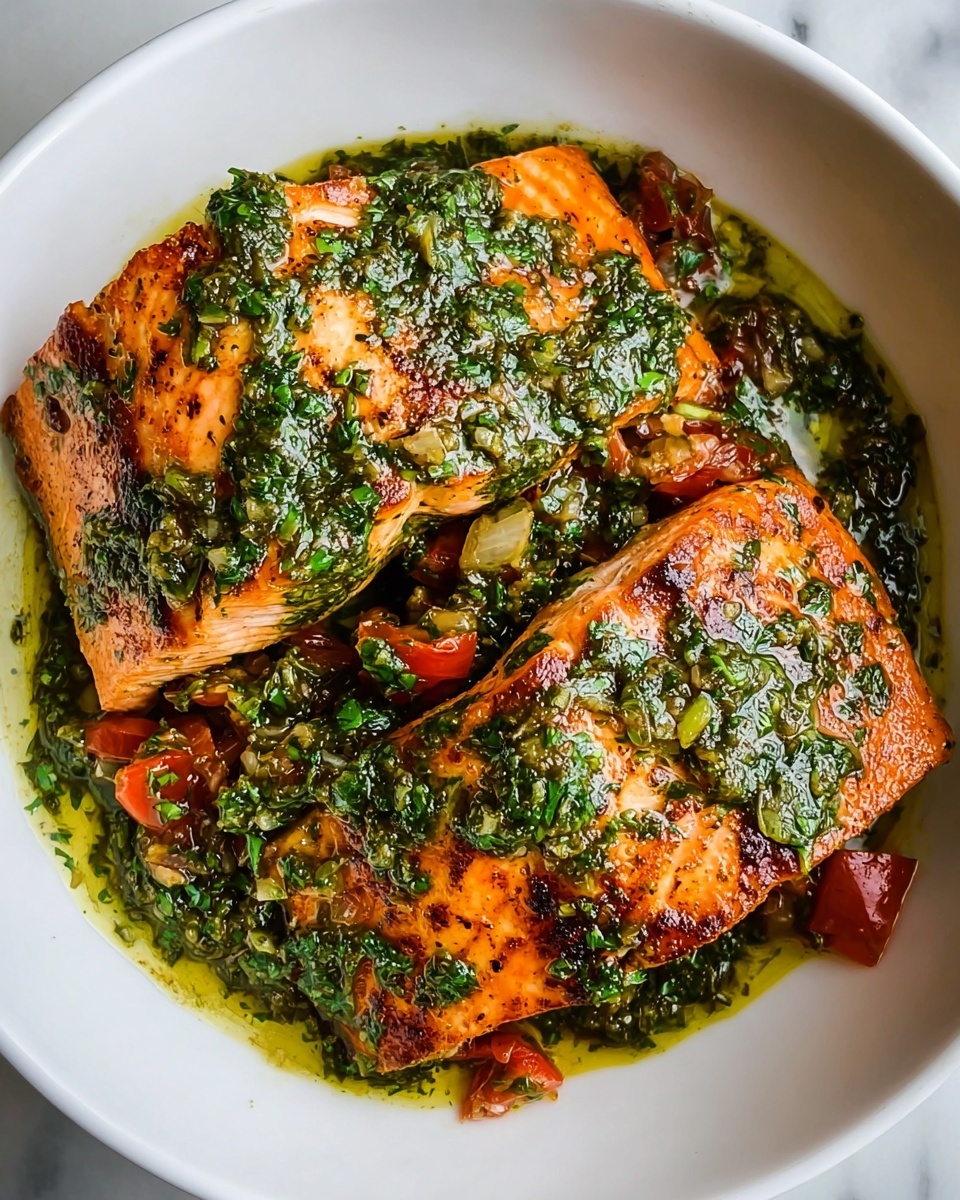 Simple Salsa Verde Salmon Recipe - Recipe Image