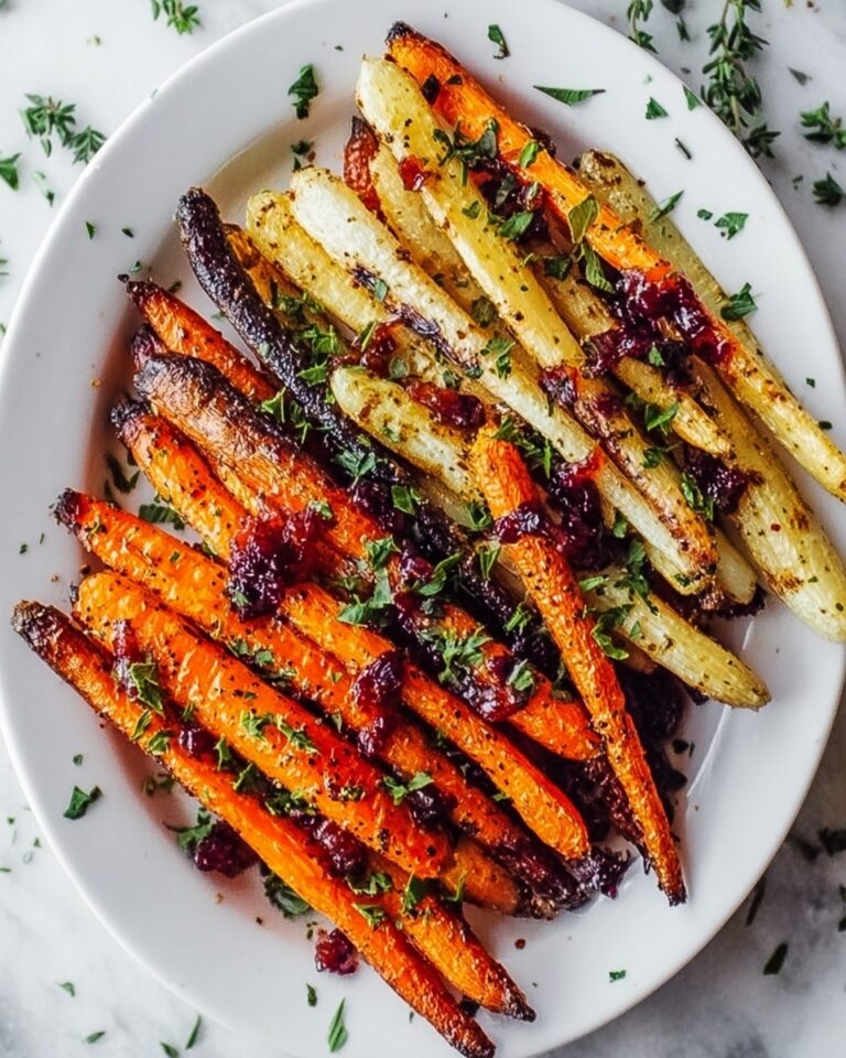 Roasted Carrots and Parsnips with Fresh Cranberry Glaze Recipe