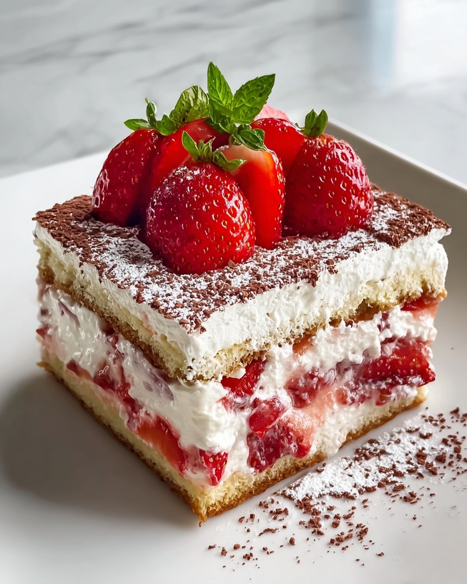 Homemade Strawberry Tiramisu With Fresh Flavors Recipe - Recipe Image