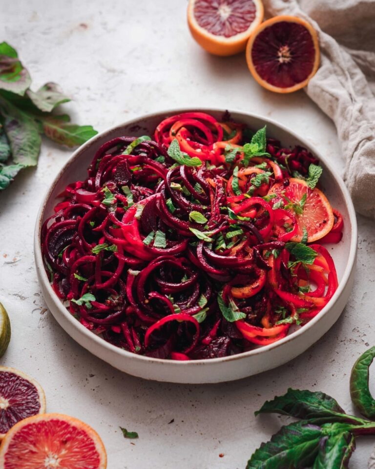 Spiralized Raw Beet and Blood Orange Salad Recipe