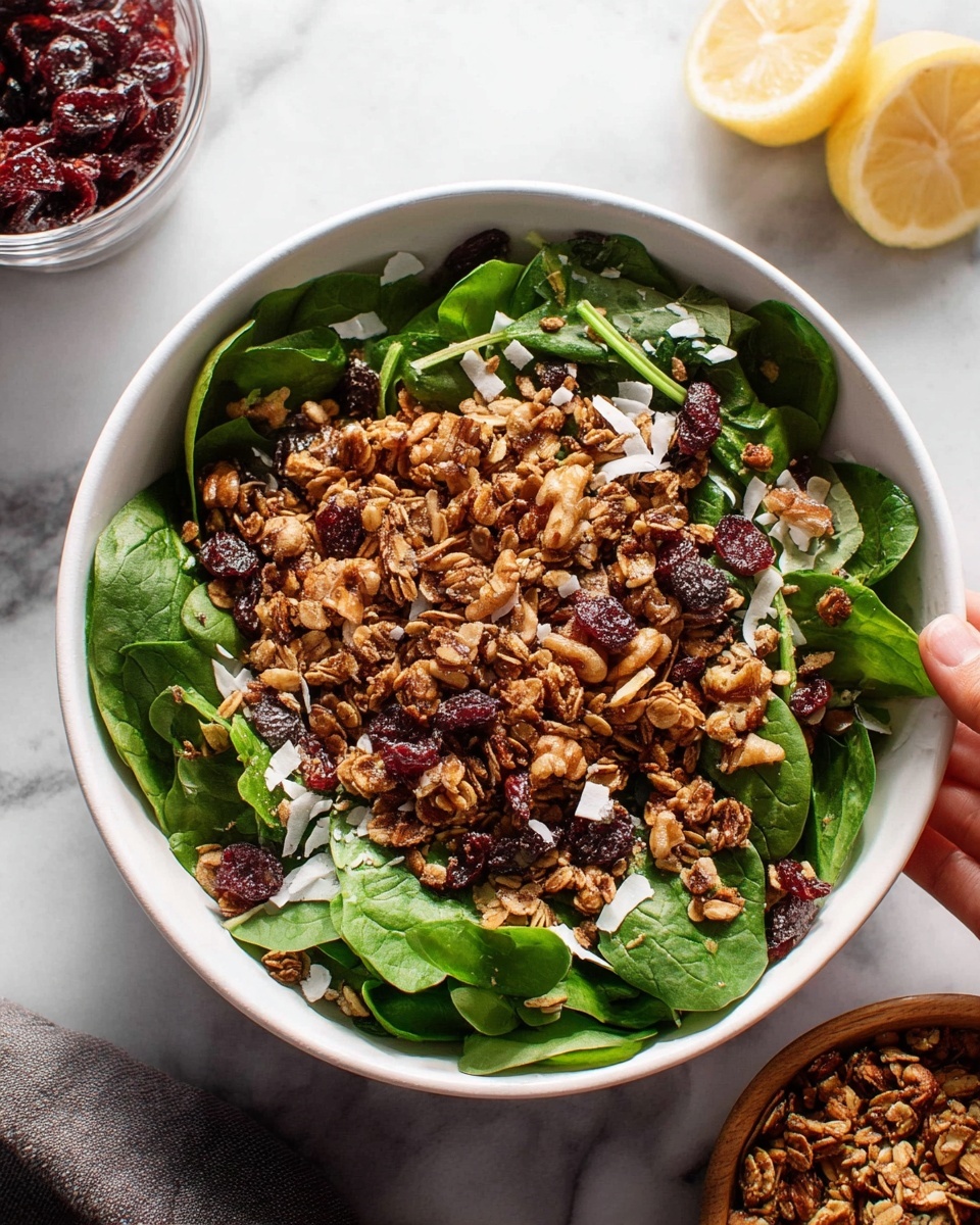 Spinach Salad with Crispy Pancetta and Candied Nuts Recipe - Recipe Image