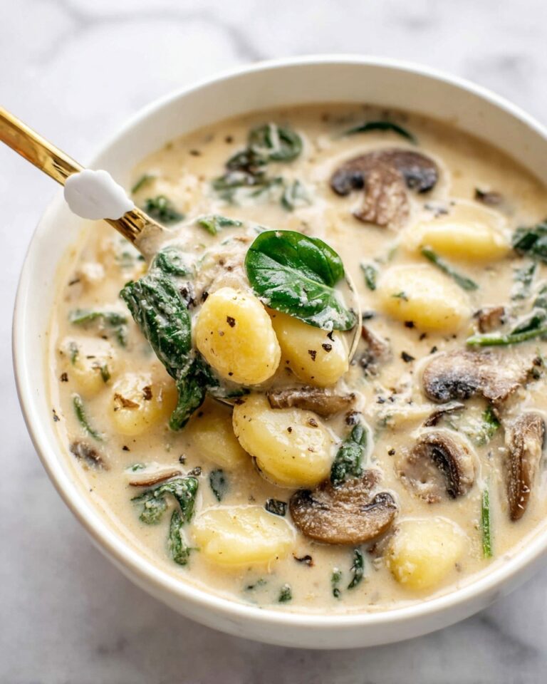 Parmesan, Mushroom, and Spinach Gnocchi Soup Recipe