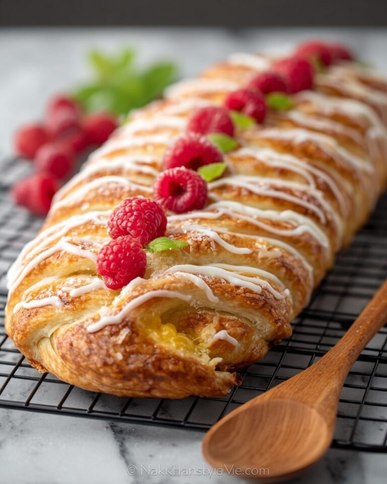 Peach Cream Cheese Braided Danish Recipe