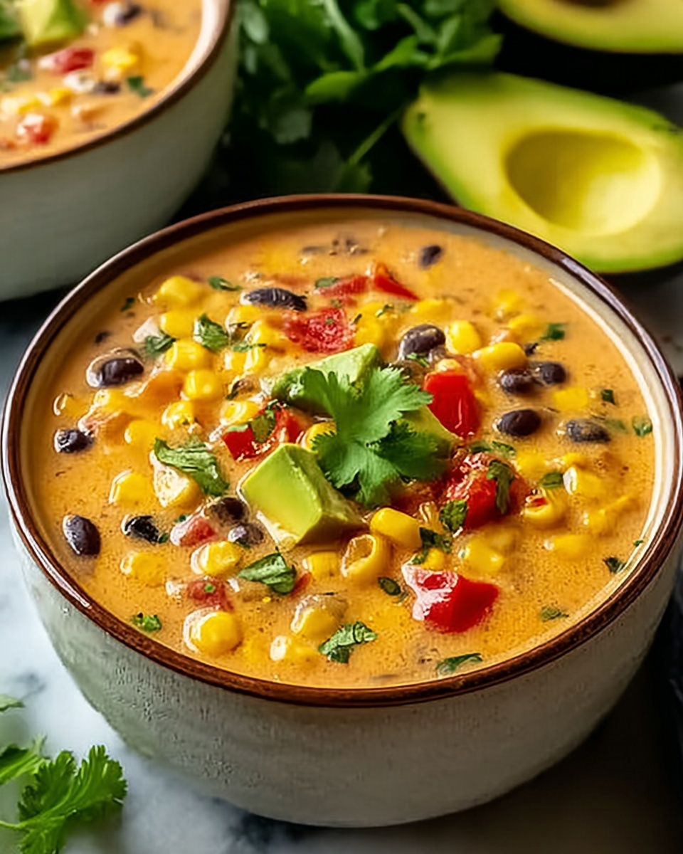 Creamy Vegetarian Tortilla Soup Recipe - Recipe Image