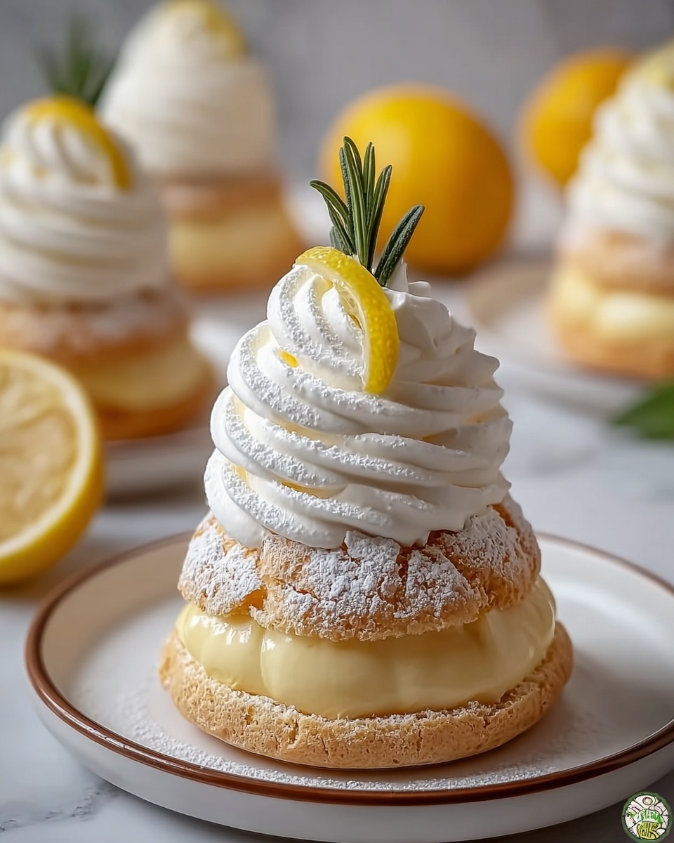 Light Choux Pastries Filled with Lemon Cream Recipe - Recipe Image