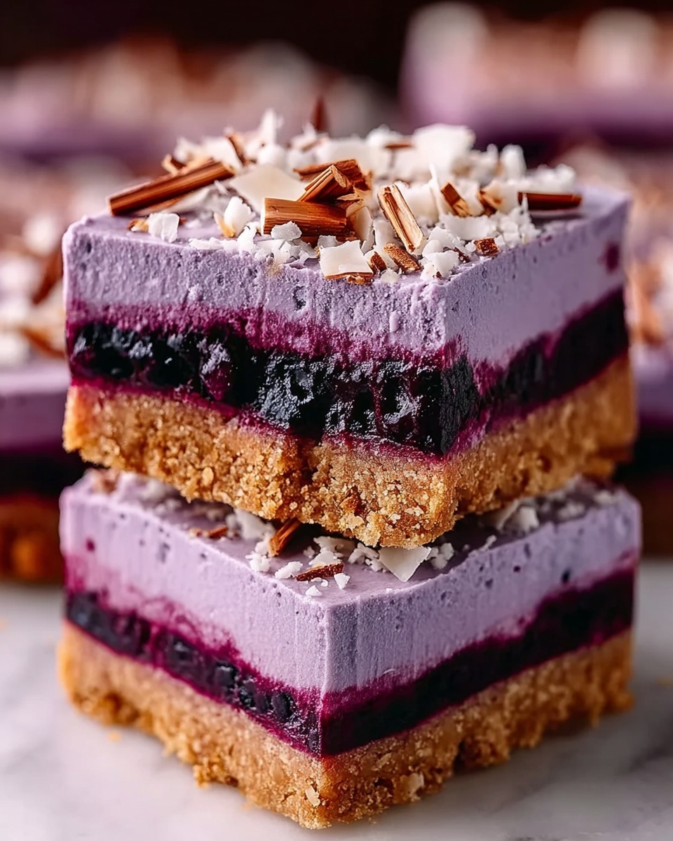 Sweet and Chewy Blackberry Coconut Bars Recipe - Recipe Image