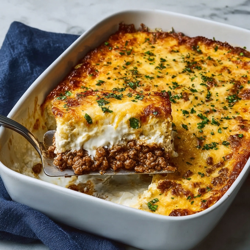 Hobo Casserole with Ground Beef and Tater Tots Recipe - Recipe Image