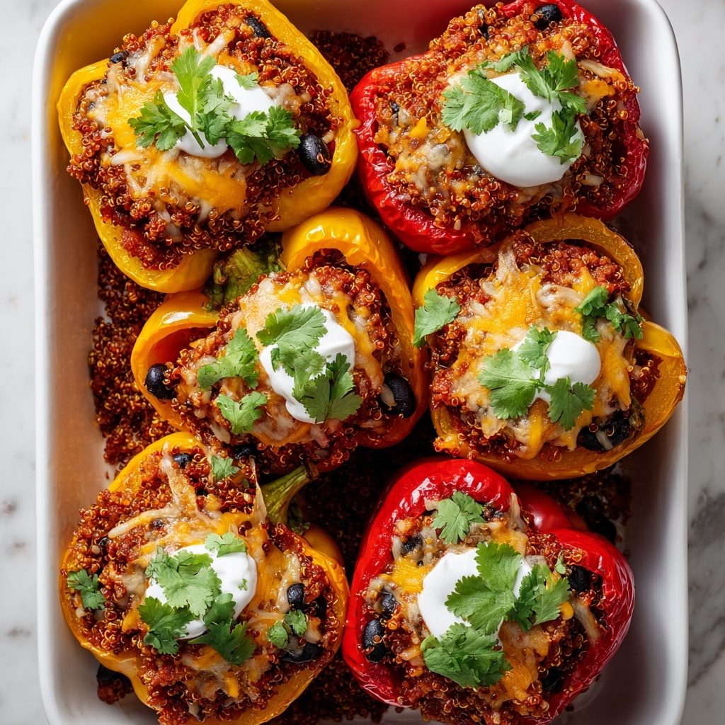 Quinoa and Black Bean Stuffed Bell Peppers Recipe - Recipe Image