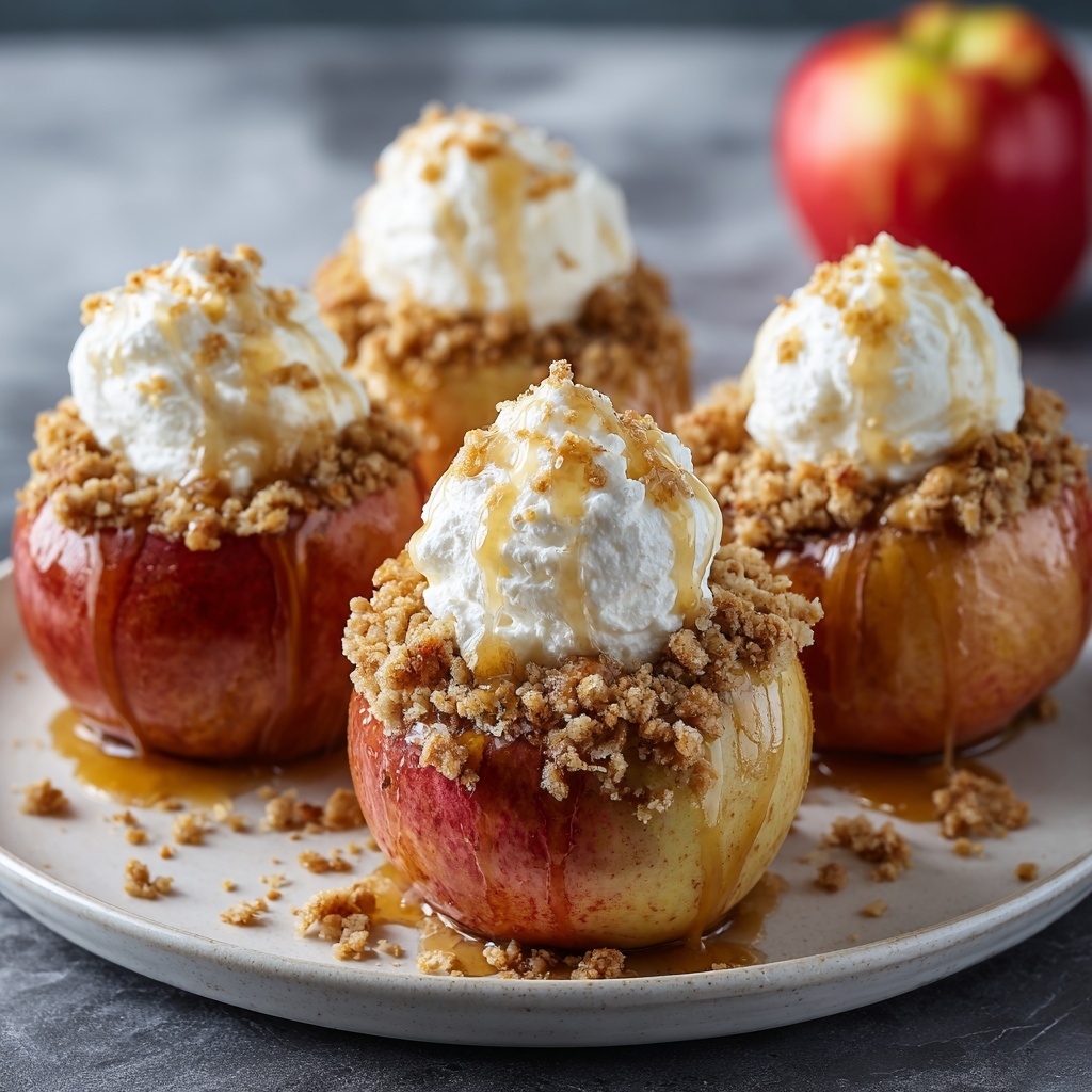 Cheesecake Stuffed Baked Apples Recipe - Recipe Image