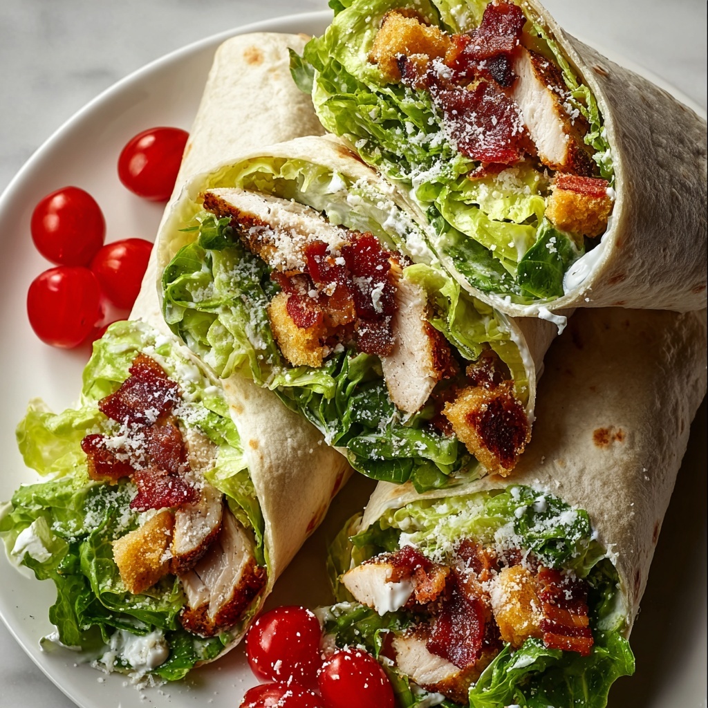 Chicken Caesar Wraps with Crunch Recipe - Recipe Image
