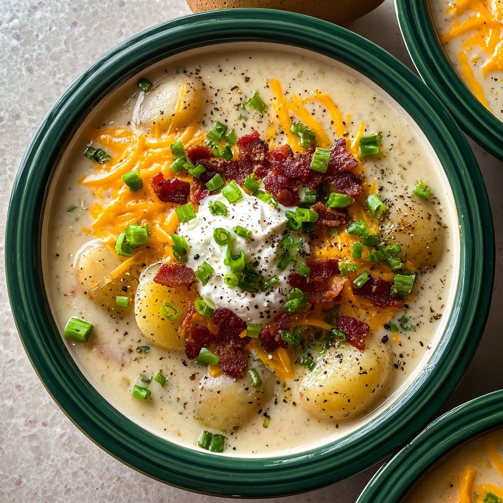 Creamy Loaded Baked Potato Soup Recipe - Recipe Image