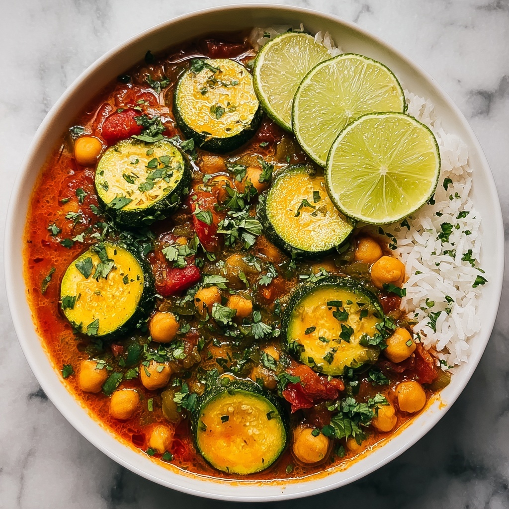 Spicy Baked Zucchini Chickpea Curry Recipe - Recipe Image