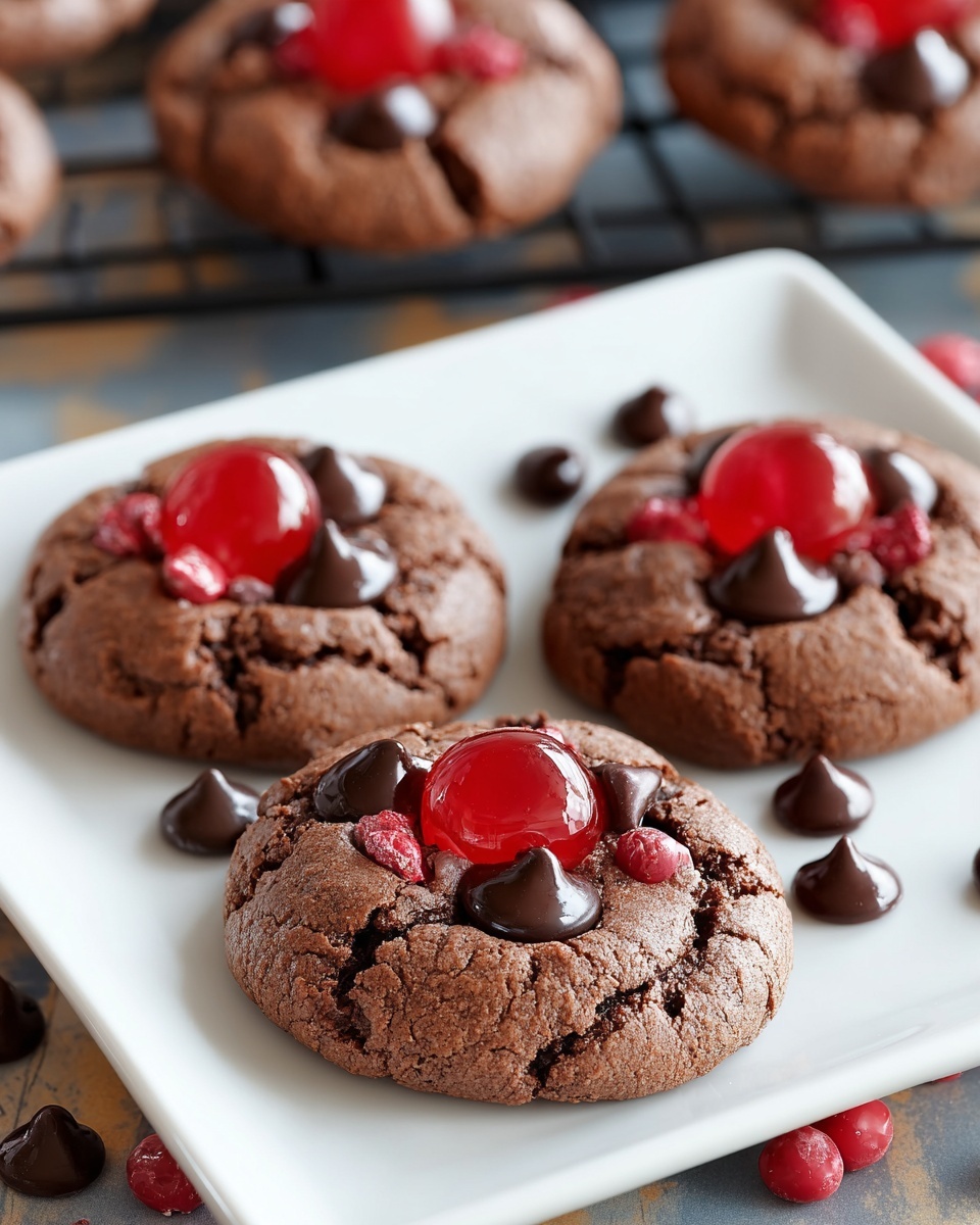 Chocolate and Cherry Lovers Cookies Recipe - Recipe Image