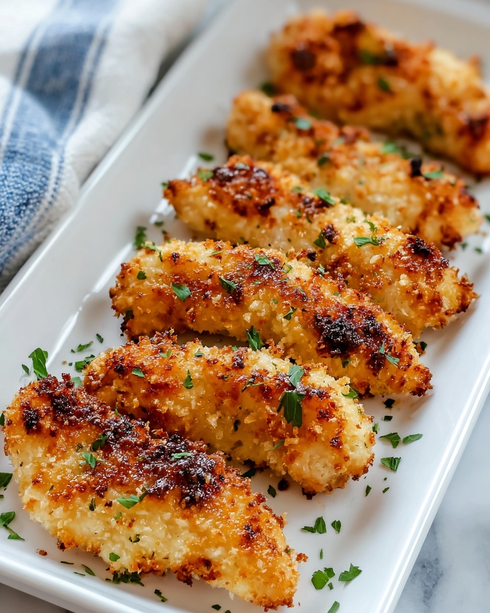 Crispy Parmesan Ranch Chicken Tenders Recipe - Recipe Image