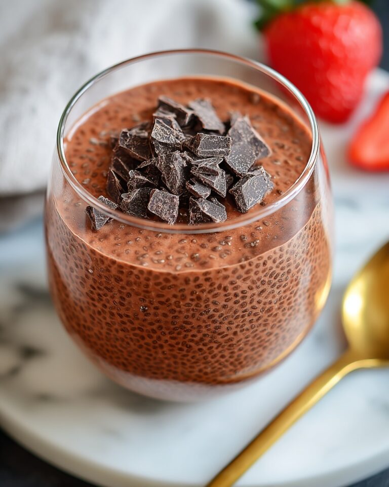 Chocolate Chia Pudding with Strawberries, Cacao Nibs, and Peanut Butter Recipe