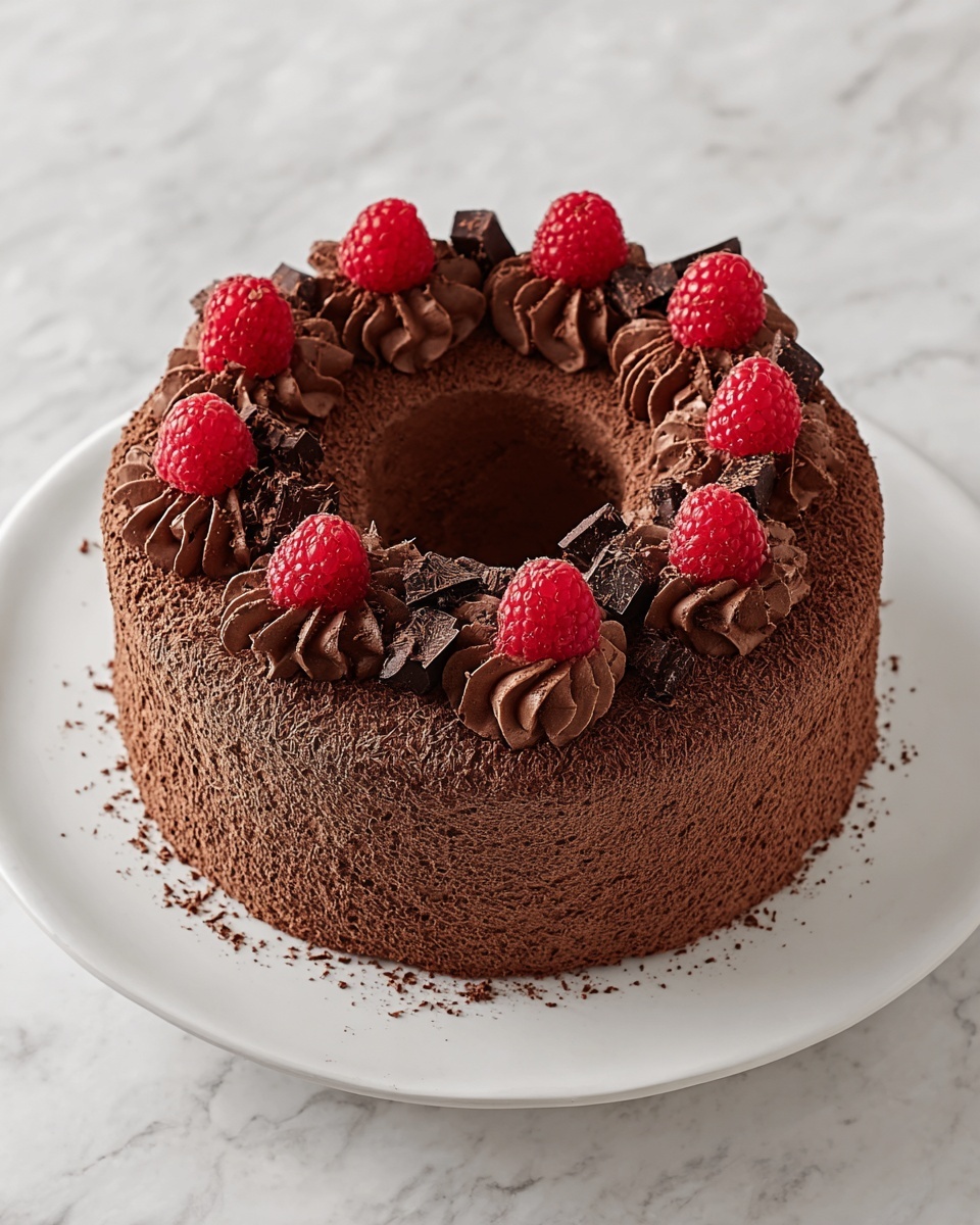 Chocolate Angel Food Cake Recipe - Recipe Image