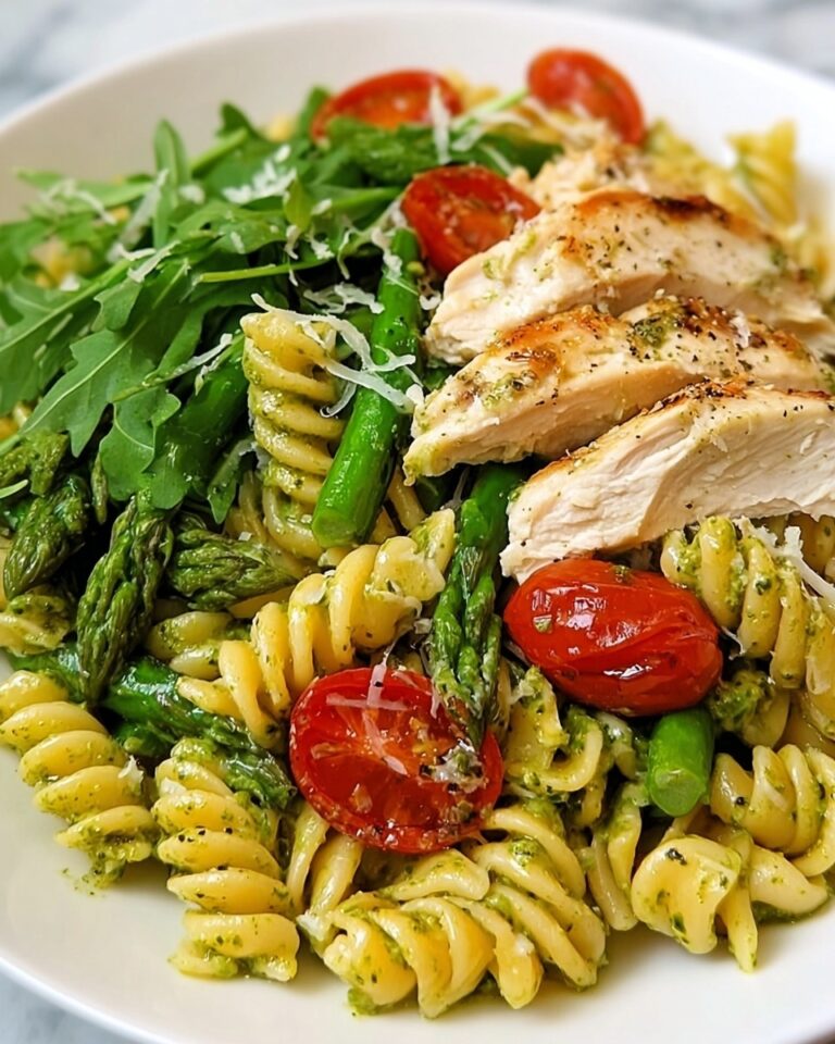 Simple Pesto Pasta With Chicken and Asparagus Recipe