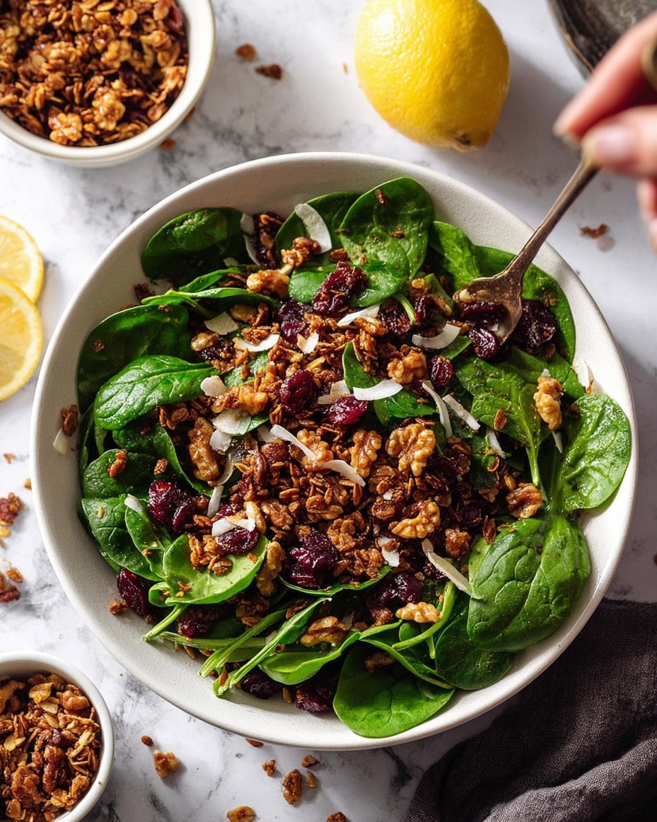 Spinach Salad with Crispy Pancetta and Candied Nuts Recipe - Recipe Image