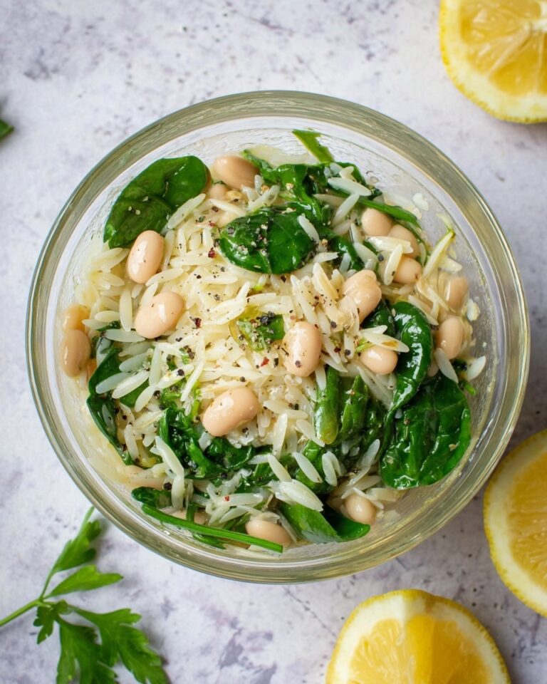 Spinach Orzo Salad with White Beans Recipe