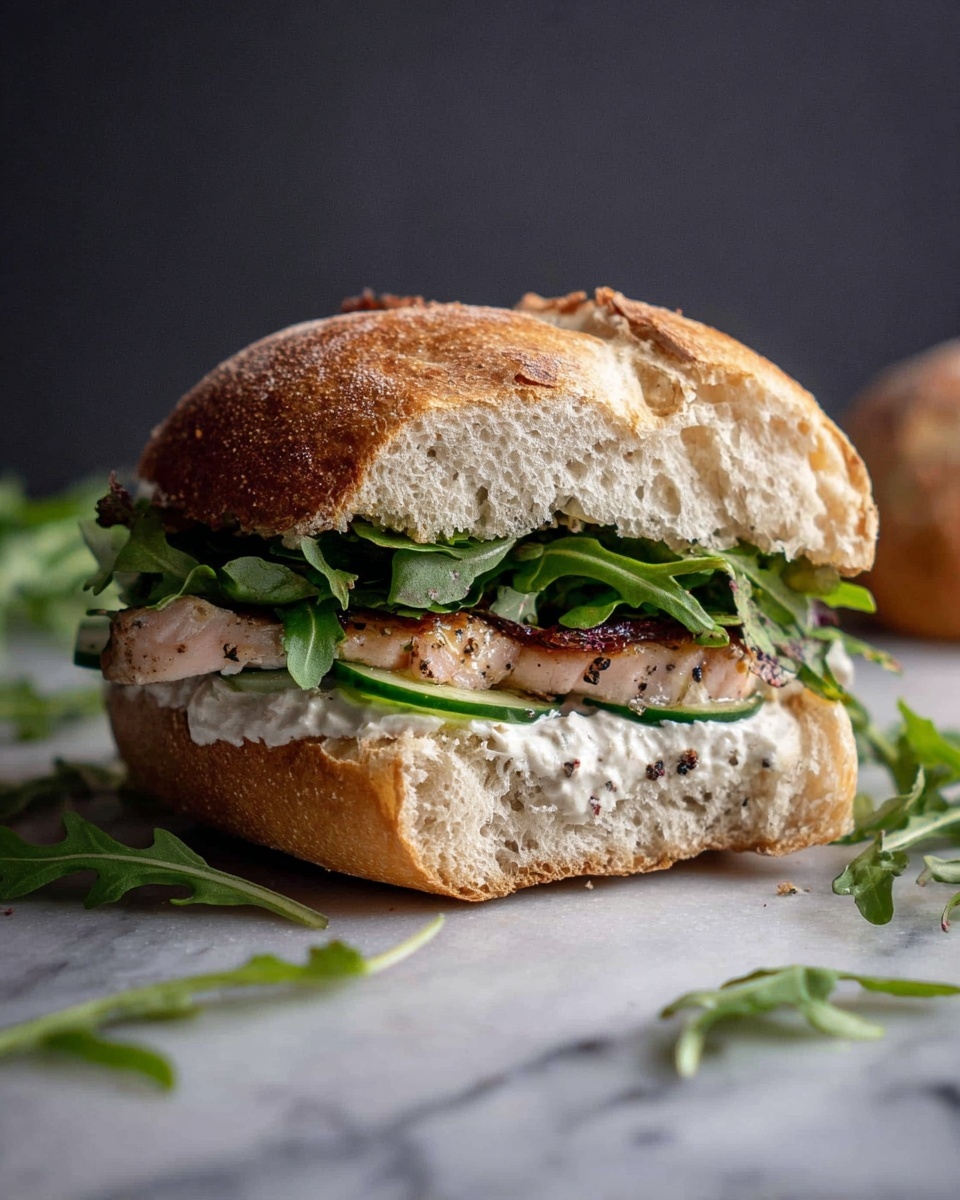 Easy Baked Salmon Sandwich with Zesty Lemon Mayo and Arugula Recipe - Recipe Image