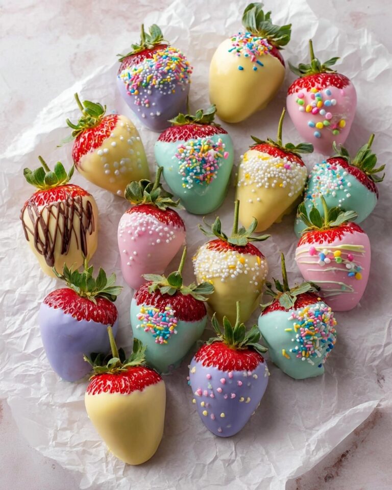 Easter Colorful Chocolate-Covered Strawberries Recipe