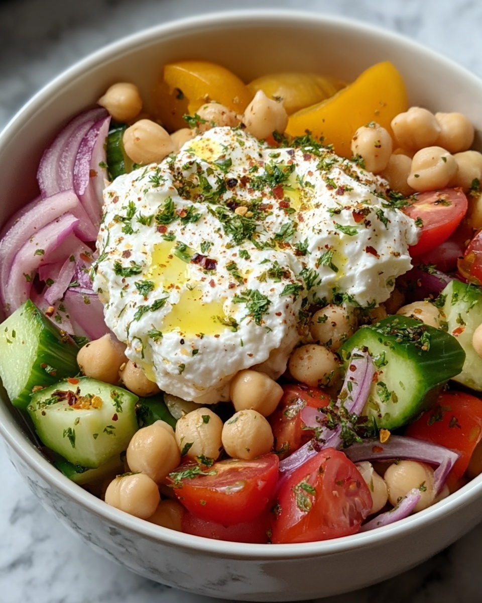 Cottage Cheese and Chickpea Salad – A Refreshing and Protein-Packed Delight Recipe - Recipe Image
