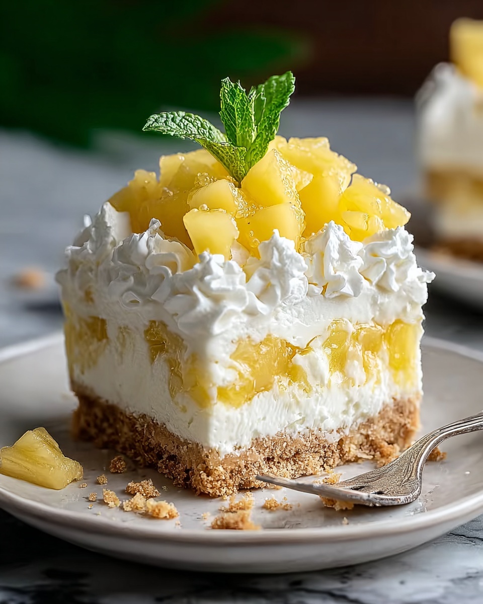 No-Bake Pineapple Cream Dessert Recipe - Recipe Image