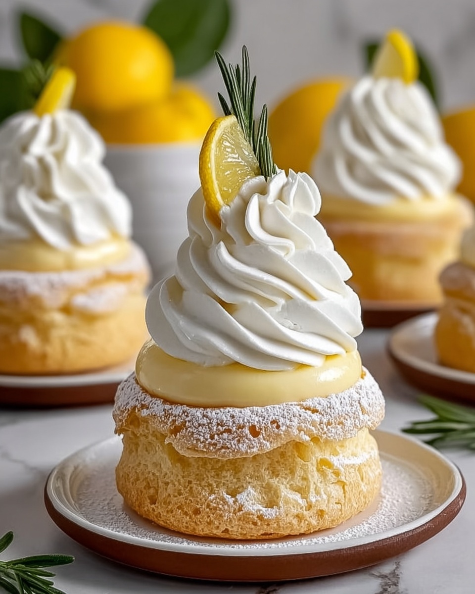 Light Choux Pastries Filled with Lemon Cream Recipe - Recipe Image