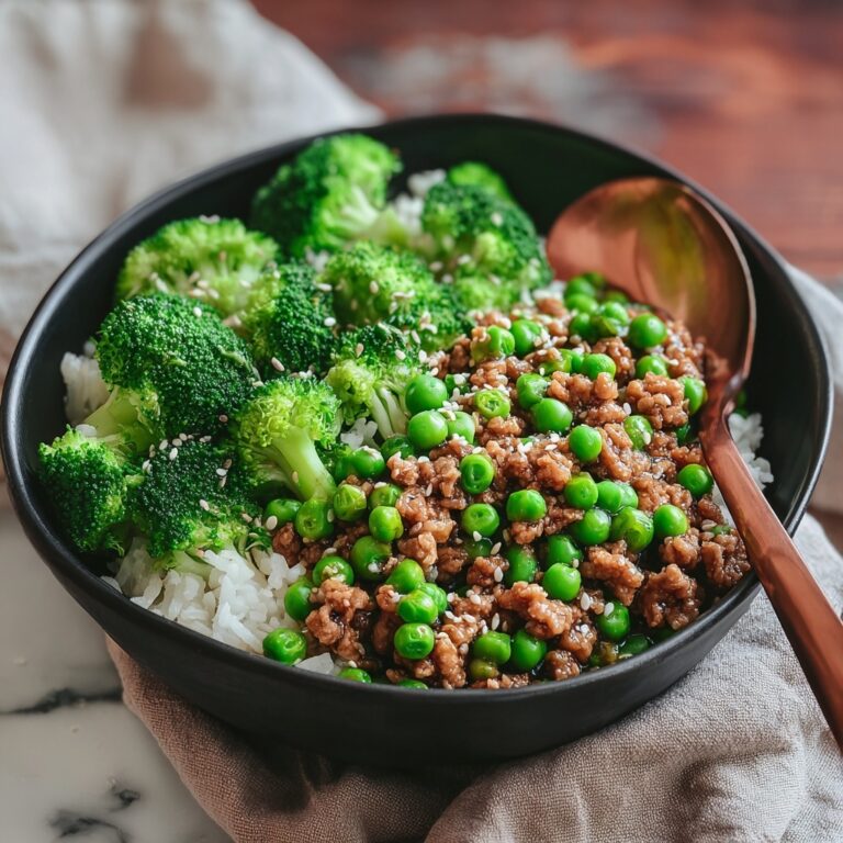 Teriyaki Ground Turkey with Broccoli and Peas Recipe