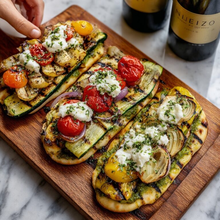 Grilled Veggie Pesto Flatbread Recipe