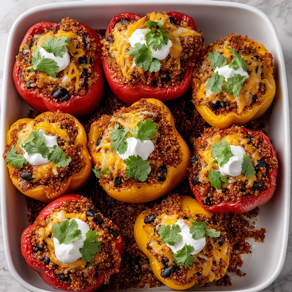 Quinoa and Black Bean Stuffed Bell Peppers Recipe - Recipe Image