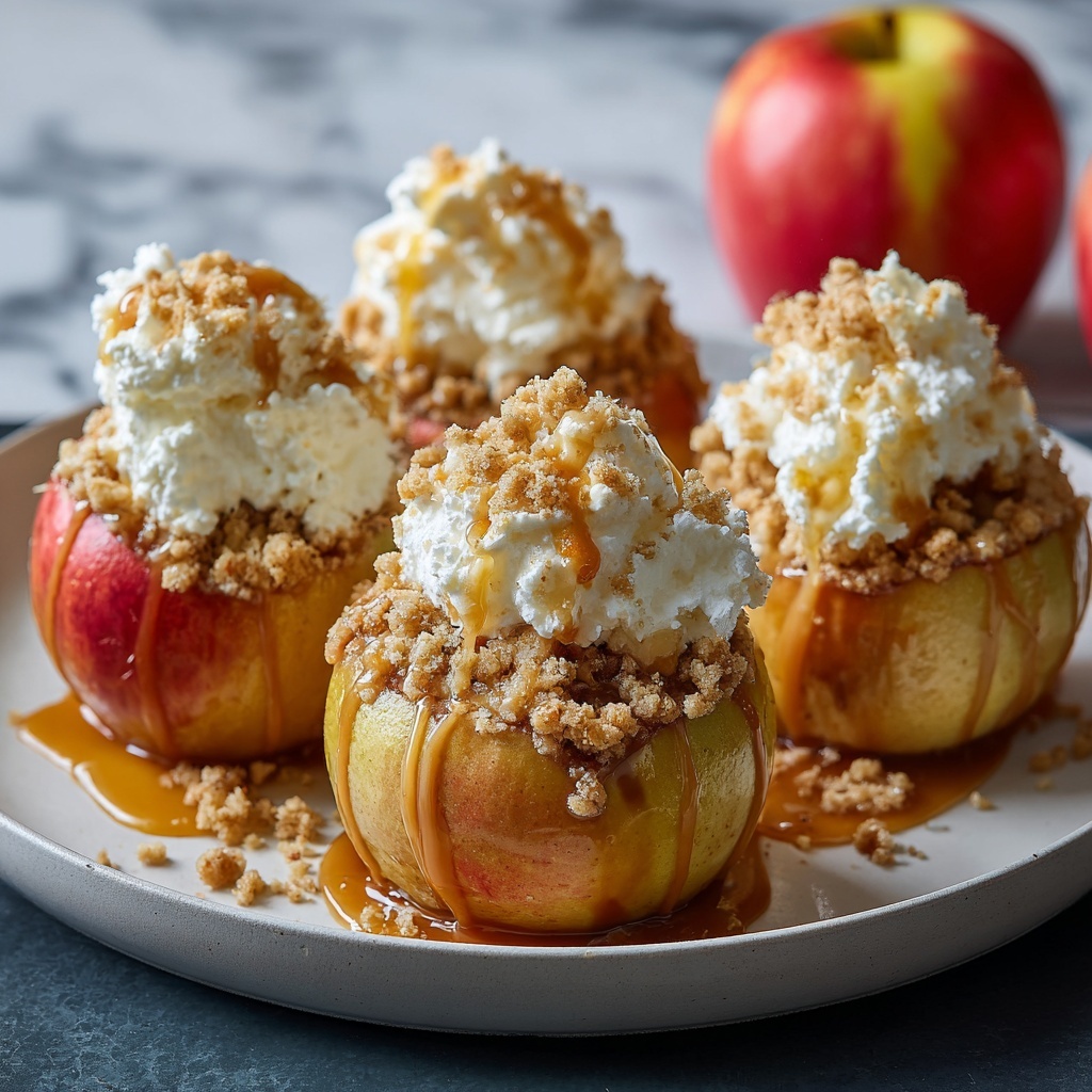 Cheesecake Stuffed Baked Apples Recipe - Recipe Image