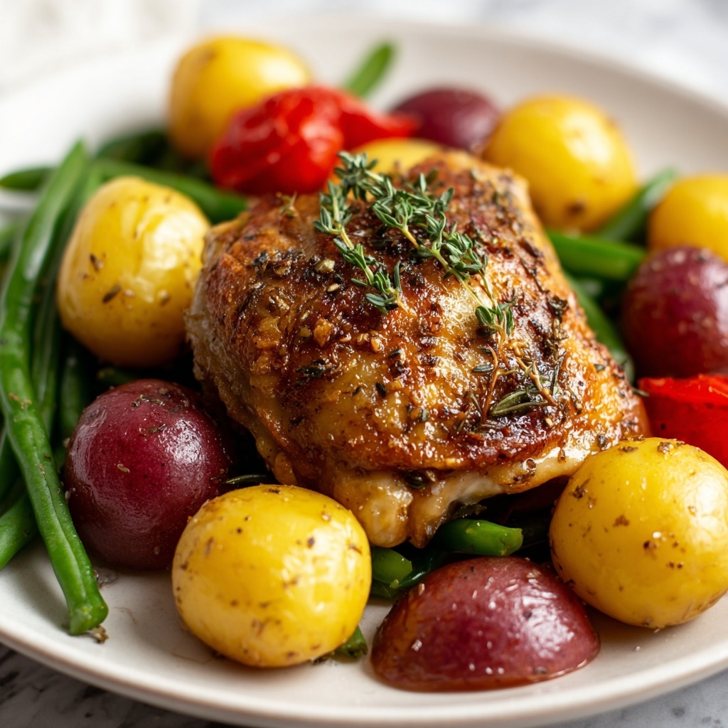 Slow Cooker Seasoned Chicken with Green Beans and Potatoes Recipe - Recipe Image