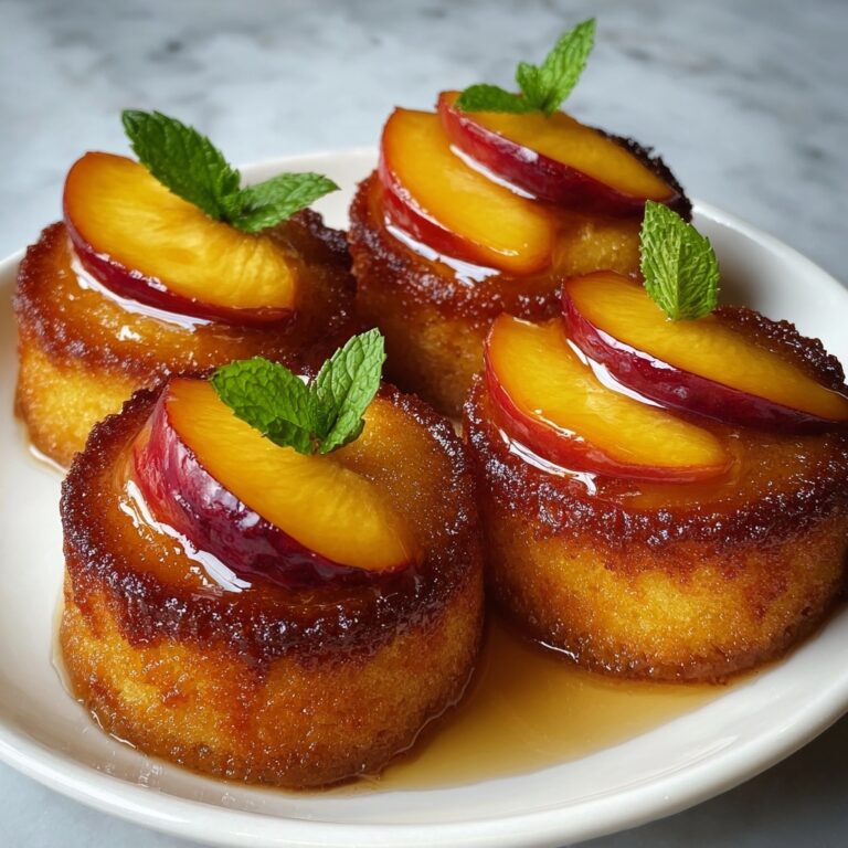 Peach Upside Down Mini Cakes Recipe