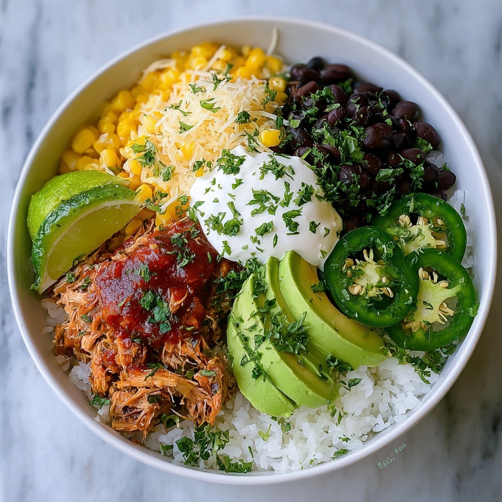 Slow Cooker Chicken Burrito Bowls Recipe - Recipe Image