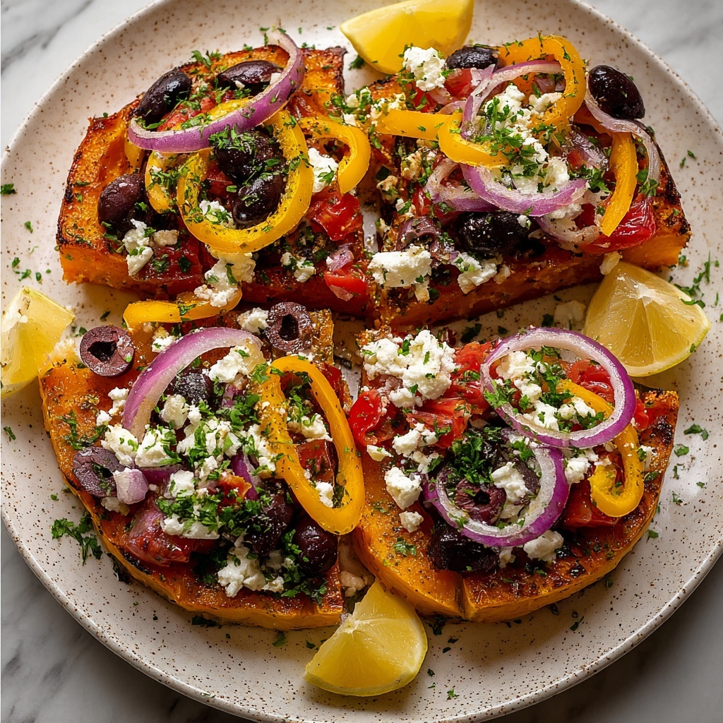 Mediterranean Roasted Sweet Potatoes with Veggie Topping Recipe - Recipe Image