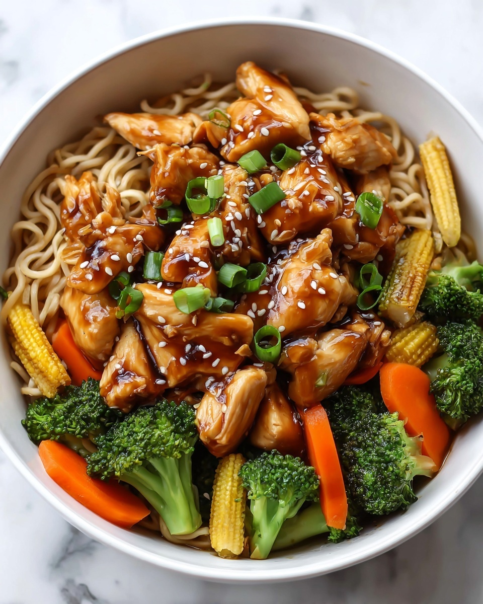 Honey Sesame Chicken Noodle Bake Recipe - Recipe Image