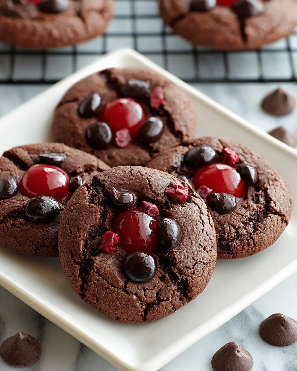 Chocolate and Cherry Lovers Cookies Recipe - Recipe Image