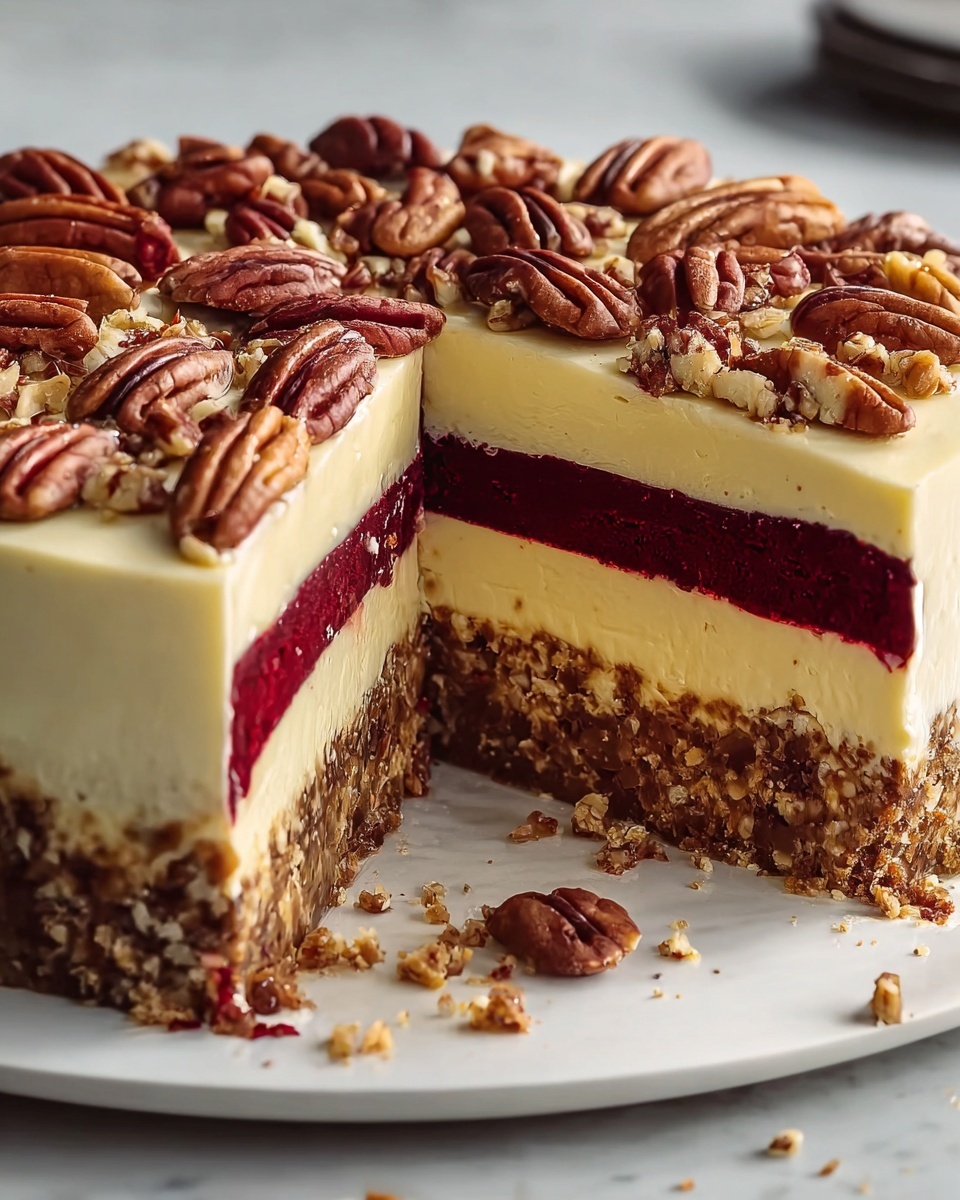 Butter Pecan Red Velvet Cheesecake Recipe - Recipe Image