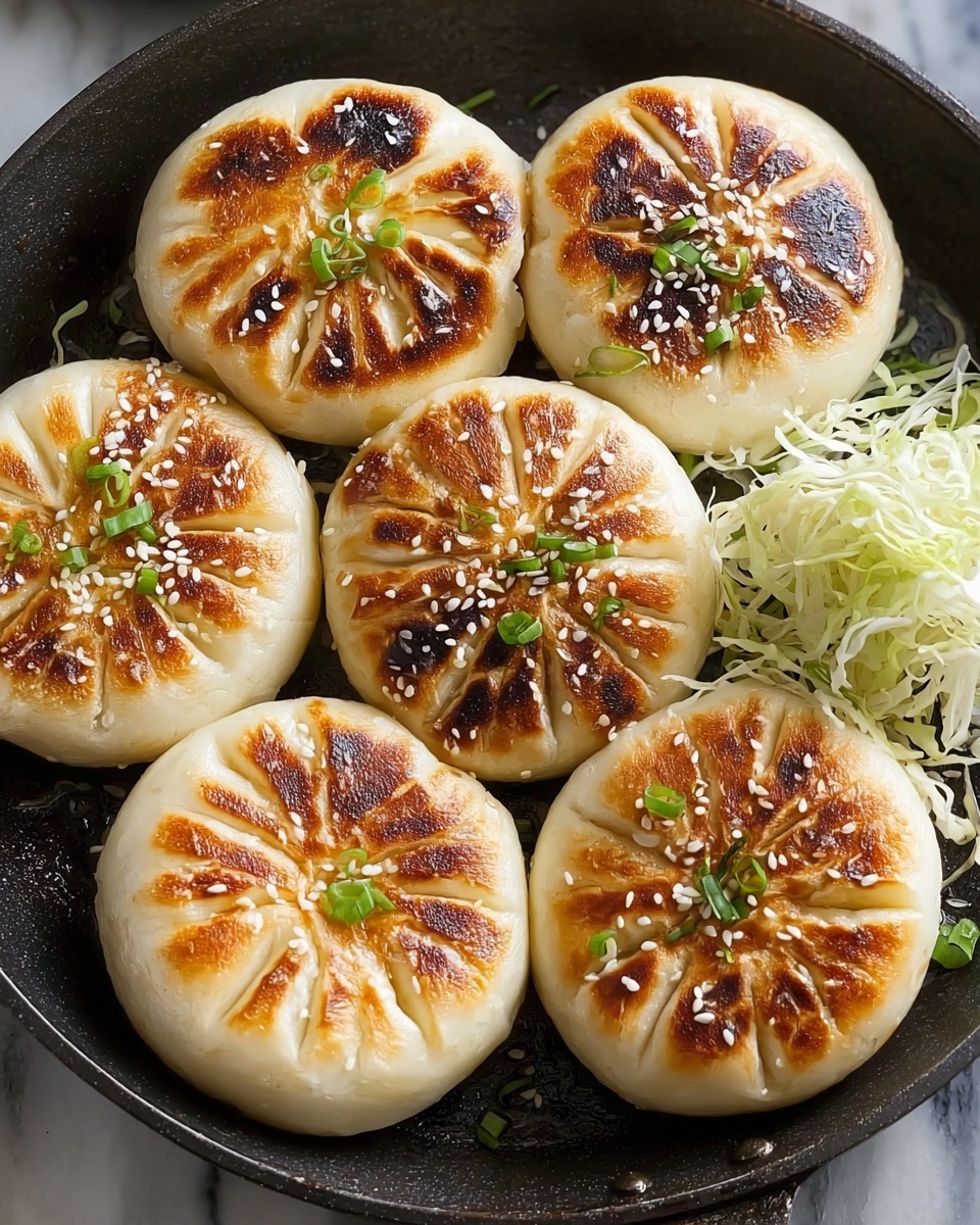 Vegan Pan-Fried Cabbage and Vermicelli Buns Recipe - Recipe Image