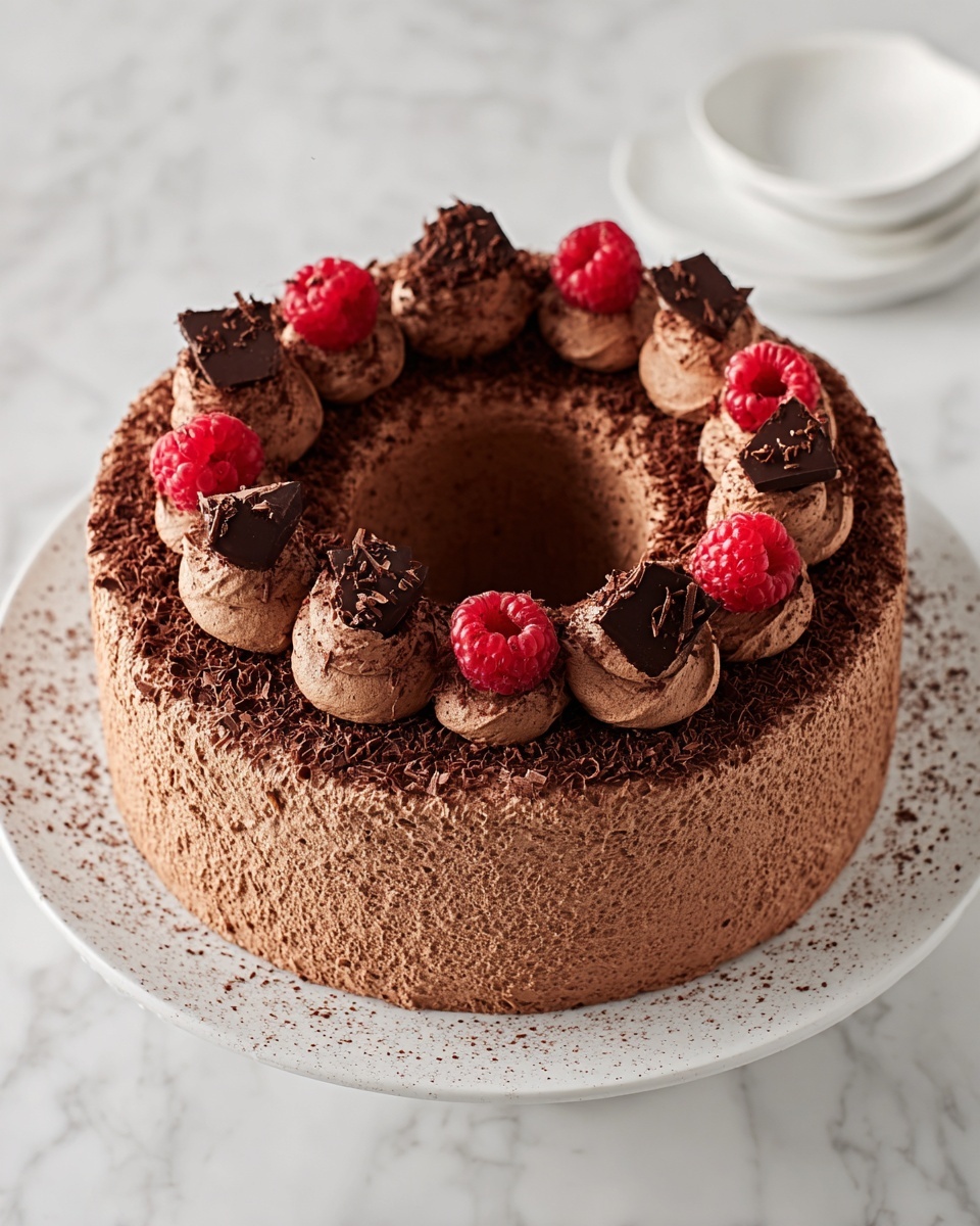 Chocolate Angel Food Cake Recipe - Recipe Image