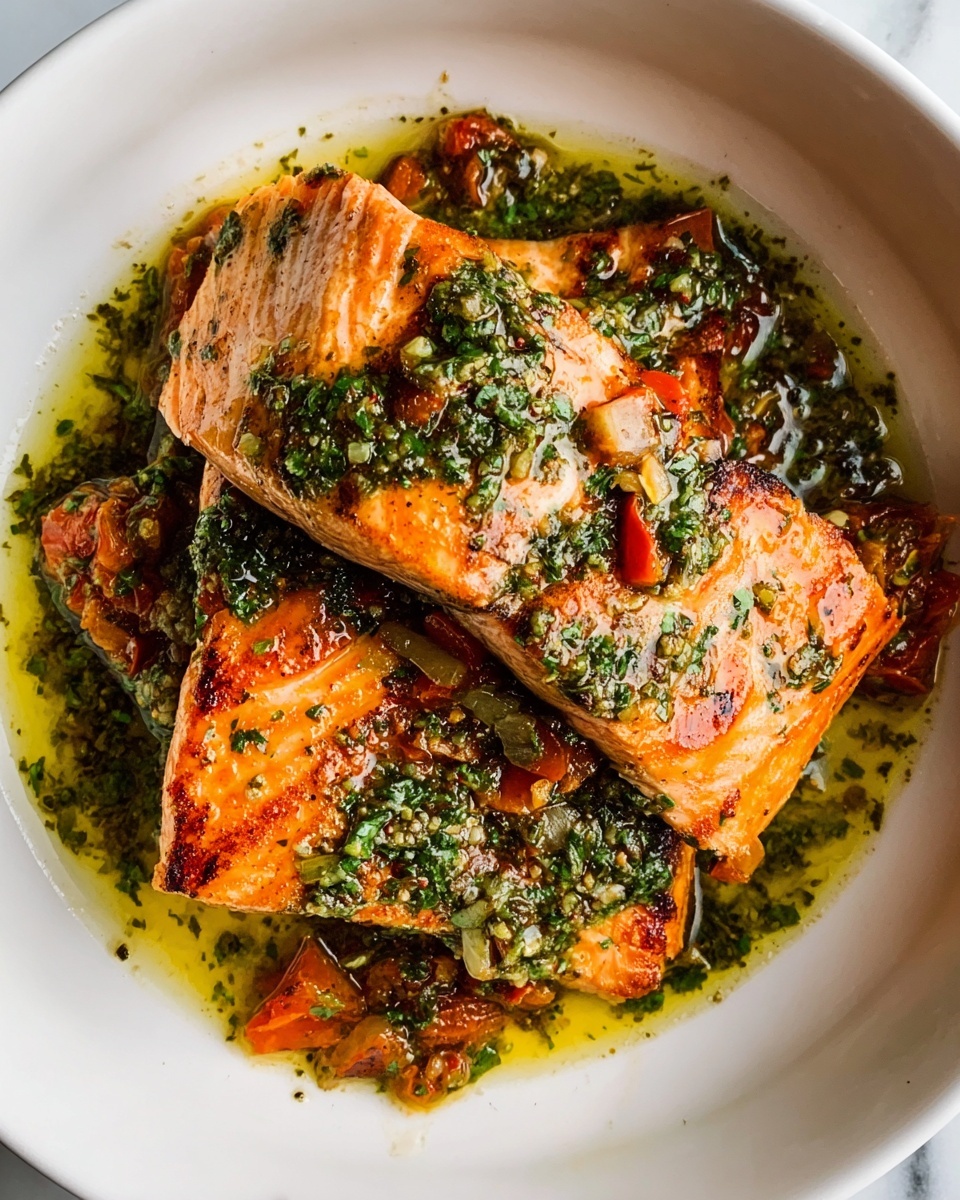 Simple Salsa Verde Salmon Recipe - Recipe Image