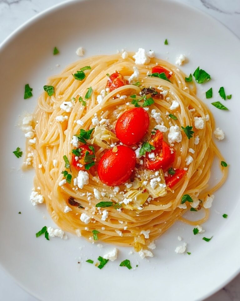 Fresh Artichoke, Tomato, and Feta Pasta Recipe