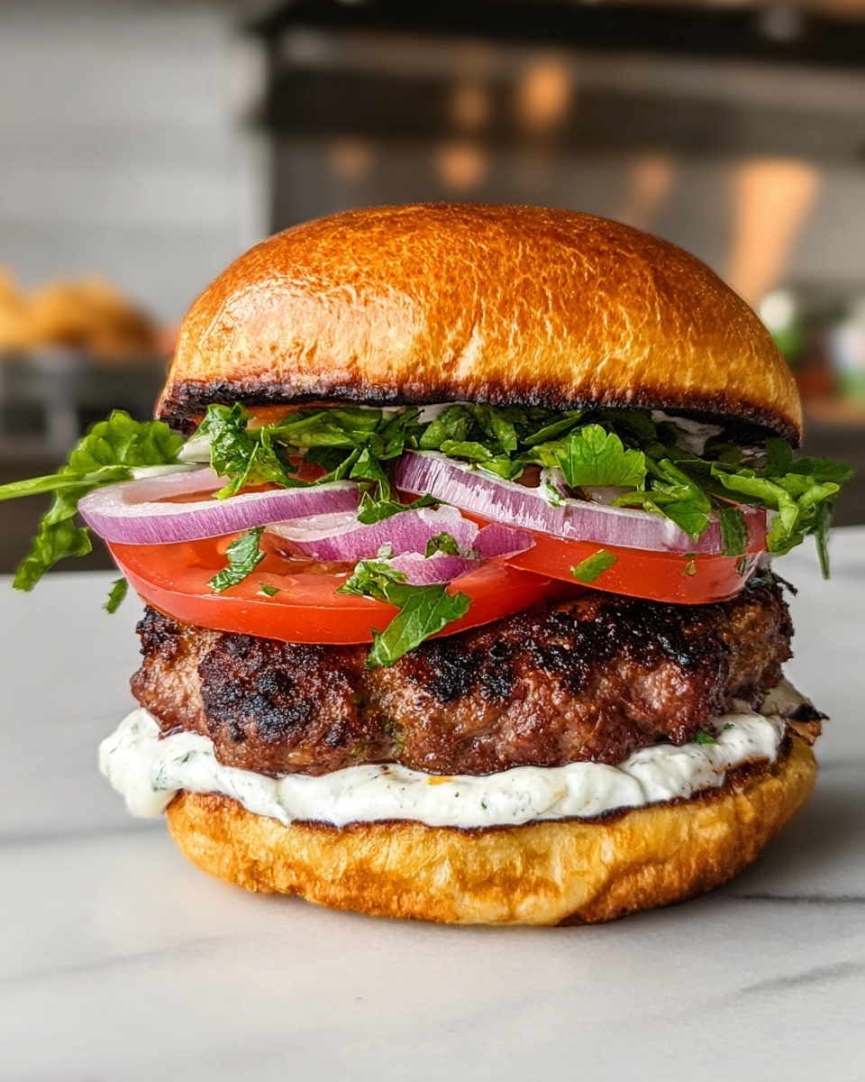 Perfect Homemade Harissa Lamb Burgers Recipe - Recipe Image