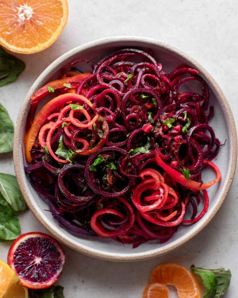 Spiralized Raw Beet and Blood Orange Salad Recipe - Recipe Image