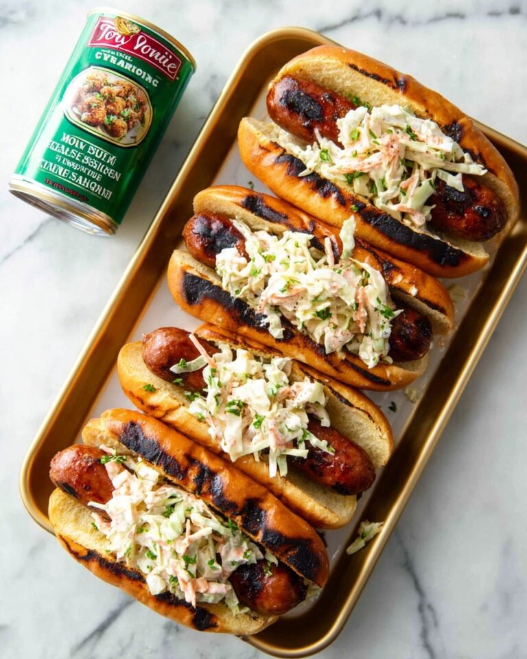 Cajun Beer Brats with Apple Coleslaw Recipe