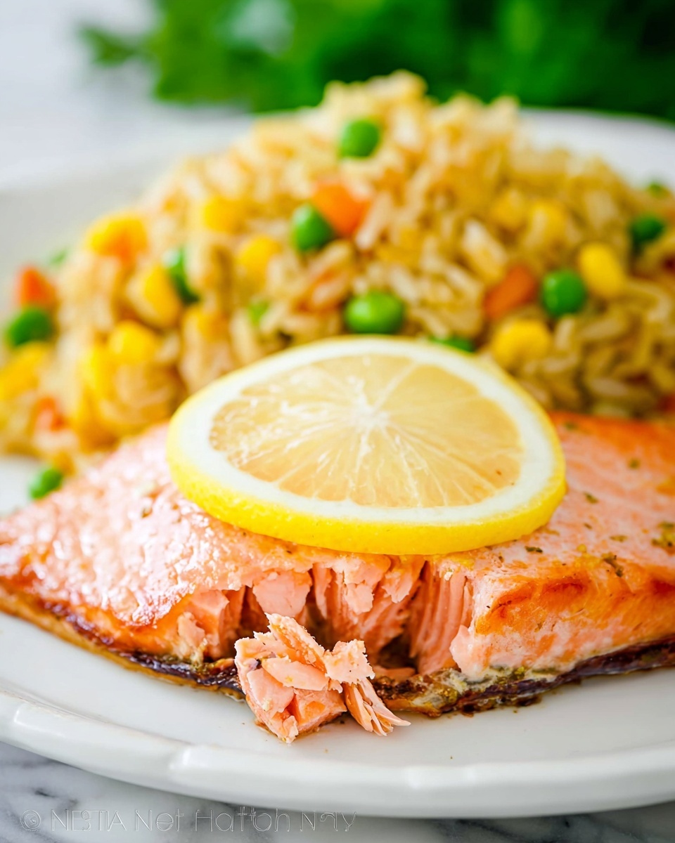 Baked Salmon with Lemon Mayo Glaze Recipe - Recipe Image