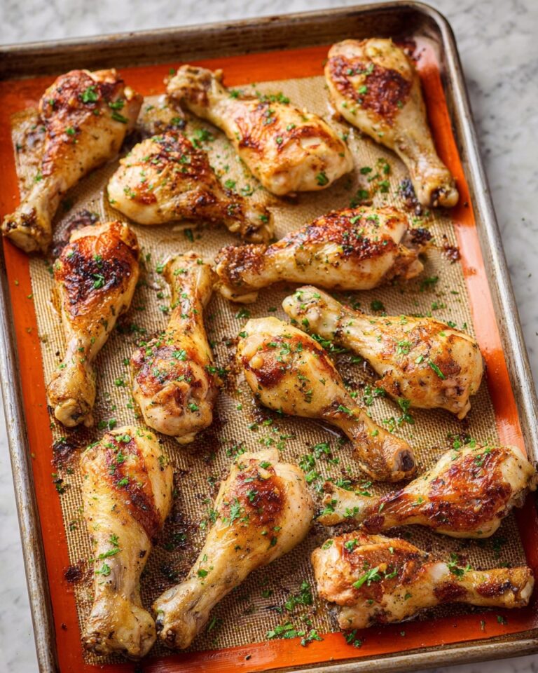 Baked Chicken Legs with Garlic, Lemon, and Parsley Marinade Recipe